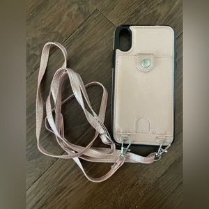 Iphone 10 case, card case crossbody